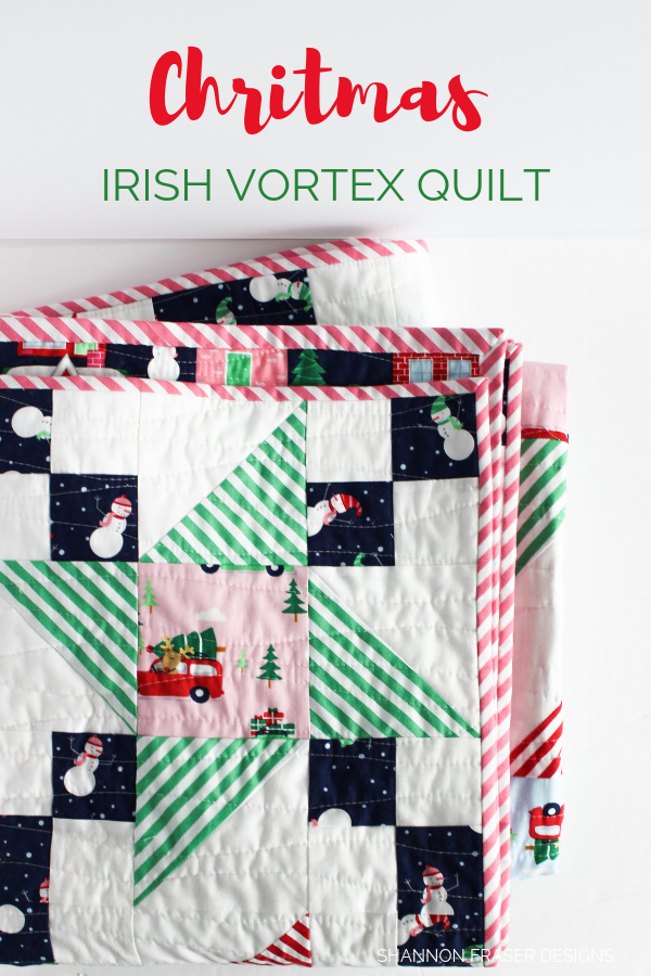 Christmas Irish Vortex Quilt by Shannon Fraser Designs