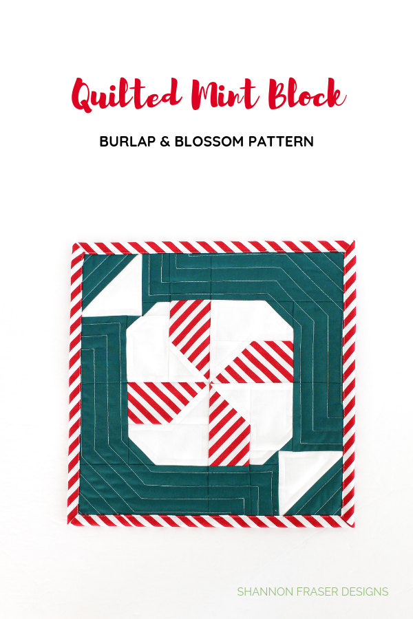 Quilted Mint Block from LPQ SAL by  Shannon Fraser Designs