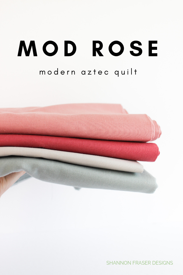 Mod Rose fabric pull for Modern Aztec quilt by Shannon Fraser Designs