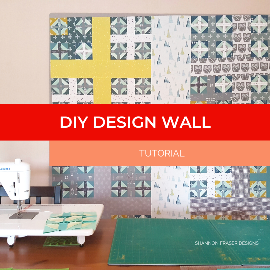 Improv quilt hanging on my DIY design wall | Tutorial | Shannon Fraser Designs