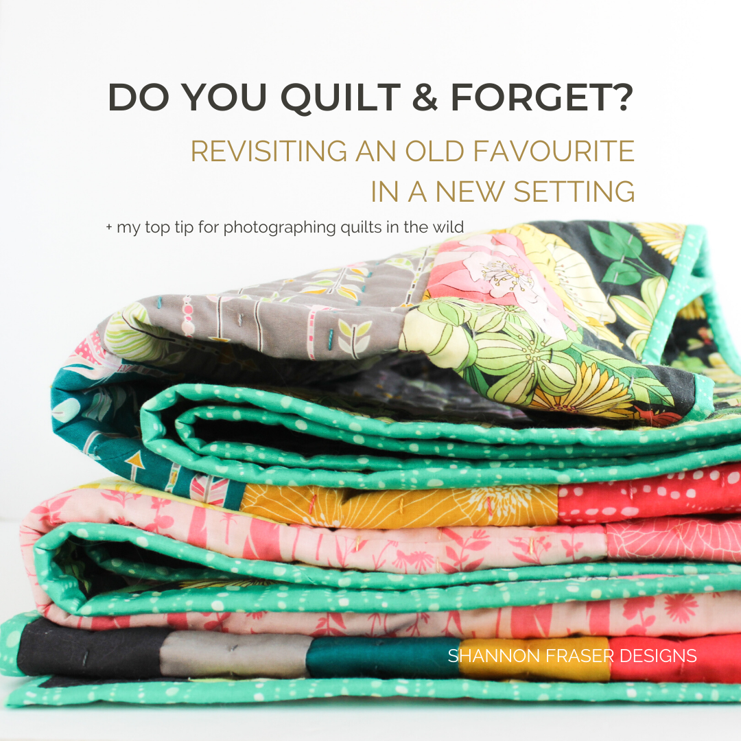 Reverberance - Joy version folded up accordion style | Do you quilt & forget? Revisiting an old favourite in a new setting | Shannon Fraser Designs #logcabinquilt