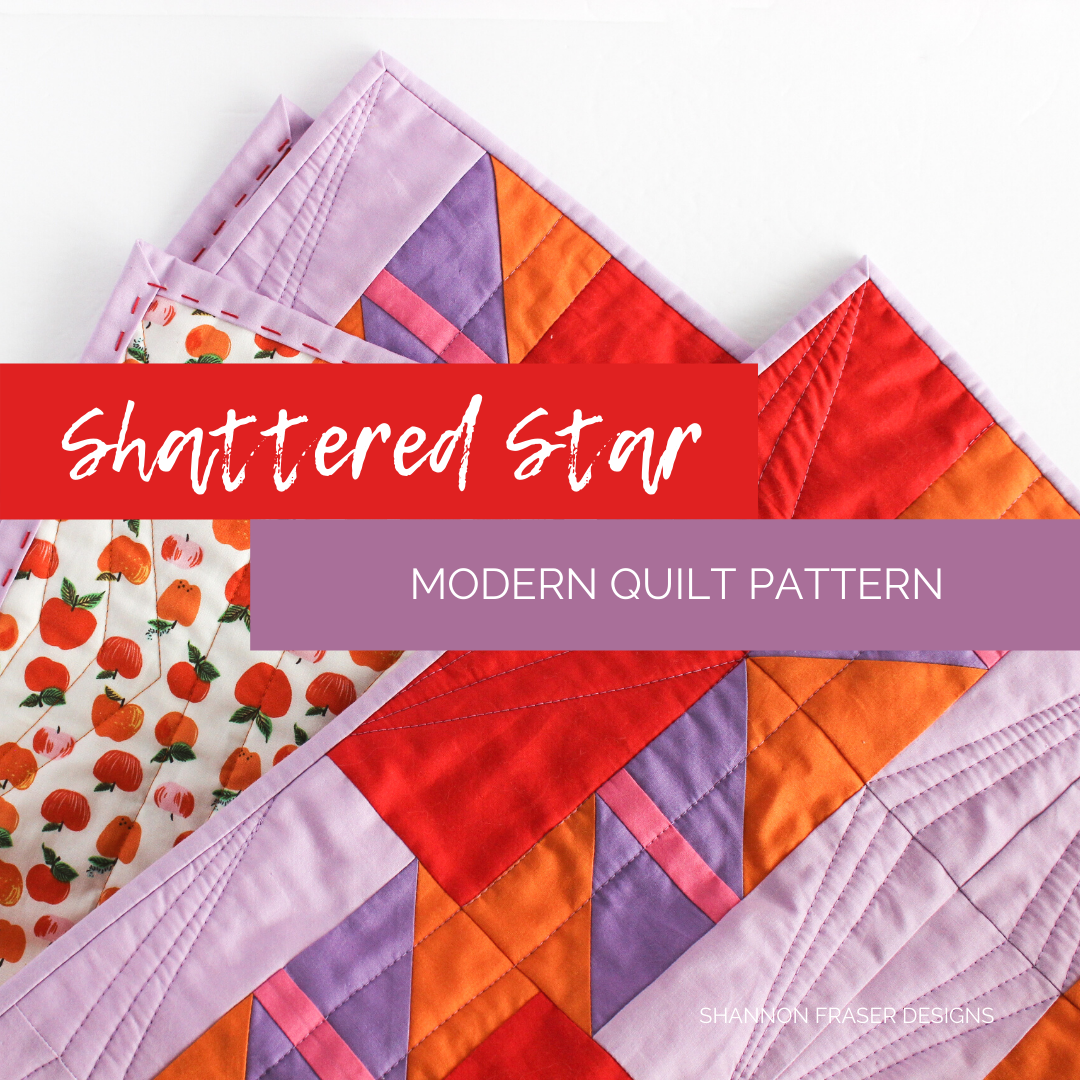 Shattered Star Quilt - the Ruby & Bee solids version | Shattered Star quilt pattern | Shannon Fraser Designs #modernquiltpattern