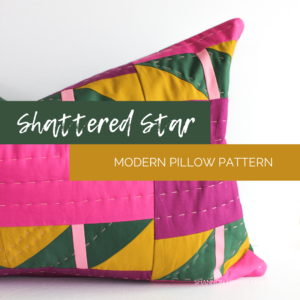 Shattered Star lumbar pillow pattern by Shannon Fraser Designs #pillow #cushion #homedécor