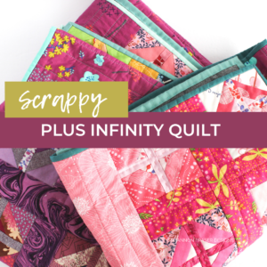 Plus Infinity Quilt the scrappy version | Modern Plus Quilt Pattern | Shannon Fraser Designs #scrappyquilt