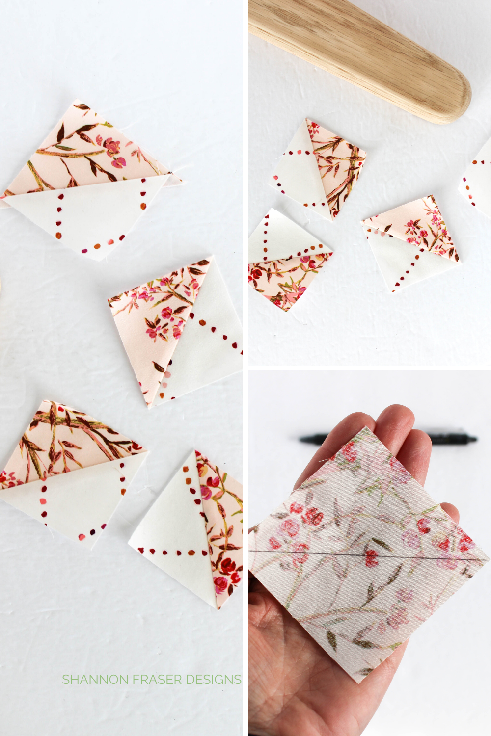 2-at-a-time Half-Square Triangle Tutorial - part of the Best of 2022: Your top 10 favourite blog posts by Shannon Fraser Designs #bestof #quilting