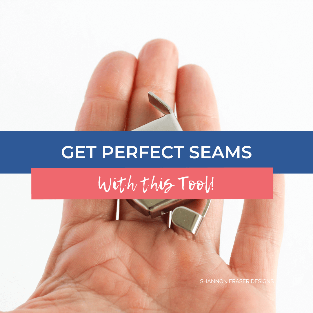 Get perfect seams with just one nifty tool - a magnetic seam gauge! Super simple to use and a total game changer in upping your seam allowance accuracy! Read more on the blog. #notions #sewing #quilting