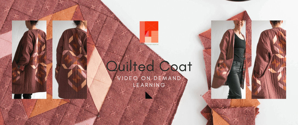 Video on Demand Quilted Coat Course featuring the Hovea Coat + Etched Diamond Quilt x Hovea Coat Pattern Extension #howtoquilt #memadefashion