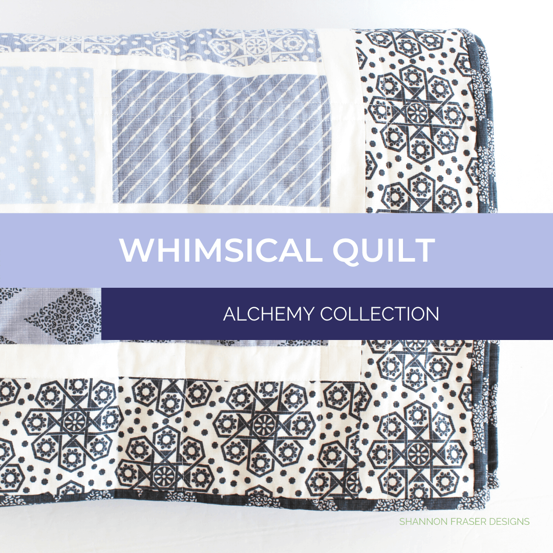 Folded Whimsical quilt featuring Alchemy collection