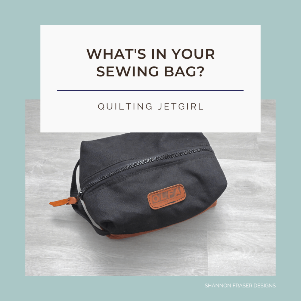 What's in your Sewing Bag Yvonne from Quilting Jetgirl over on Shannon Fraser Designs' blog #whatsinyoursewingbag #sewingkit
