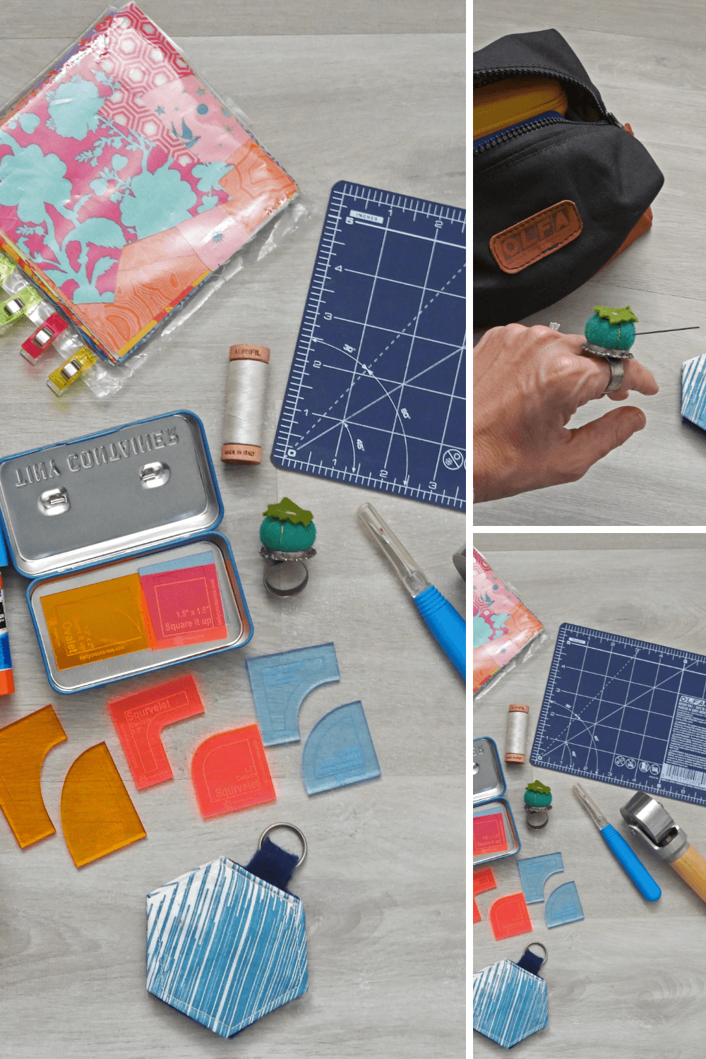 Round-up of the notions Yvonne from Quilting Jetgirl shared as part of the What's in Your Sewing Bag Series hosted by Shannon Fraser Designs See more on the blog #quiltblog #sewing #sewingkit