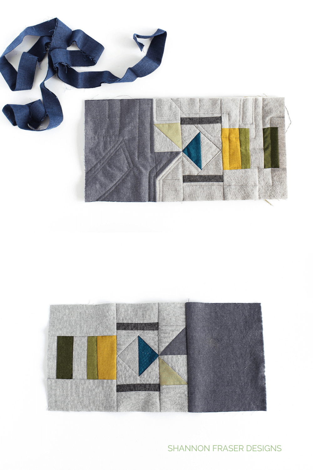 ✨ Modern quilting meets real-life messes with this quilted pet placemat! Designed with improv piecing and leftover fabric scraps, it’s a functional and eco-friendly addition to your cat’s feeding area. #ZeroWasteQuilting #QuiltedCatPlacemat #SewingForPets