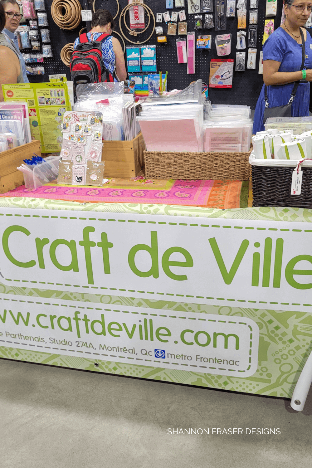 Support local makers! Discover unique fiber art supplies and handmade goods from the Twist Fiber Festival marketplace. Shown here is Craft de Ville's booth at Twist Fiber Festival 2025