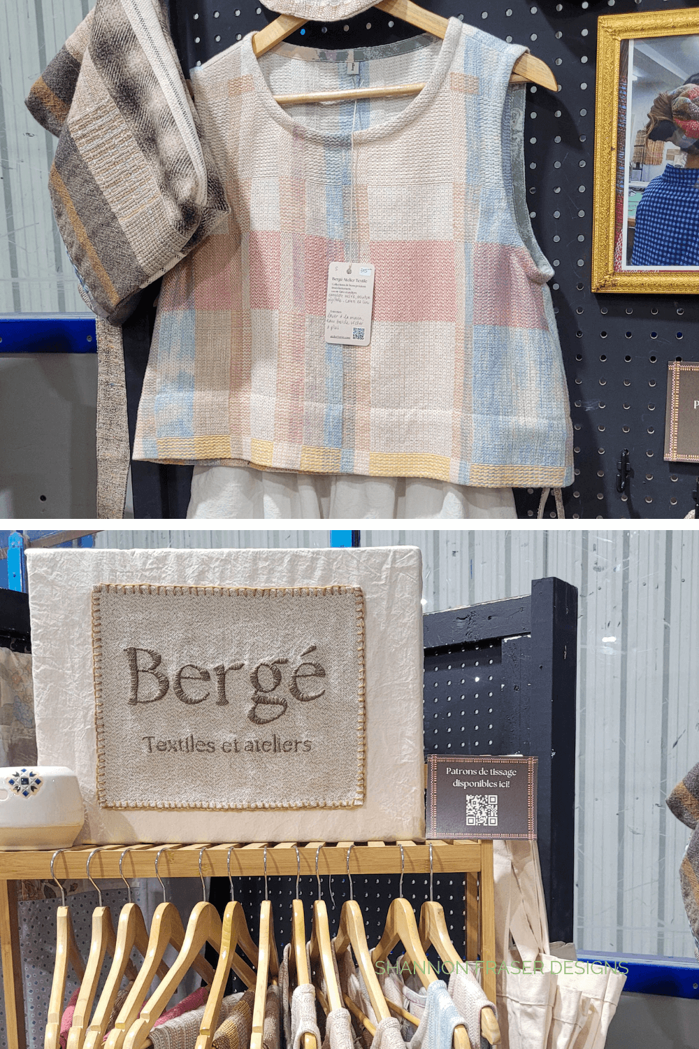 Slow down and stitch—Twist Fiber Festival is a haven for mindful crafting and creative renewal. Handmade items by Bergé #twistfiberfestival #wovengarments #handdyed #handmade