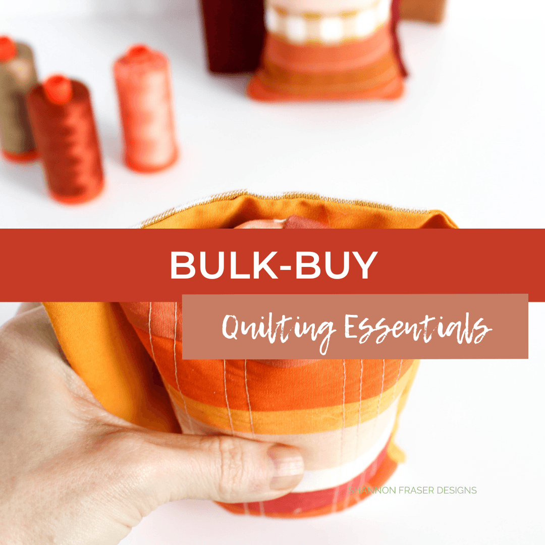 A peek inside the quilting supplies I stock up on—thread, batting, needles, and more. These essentials keep my studio running smoothly.