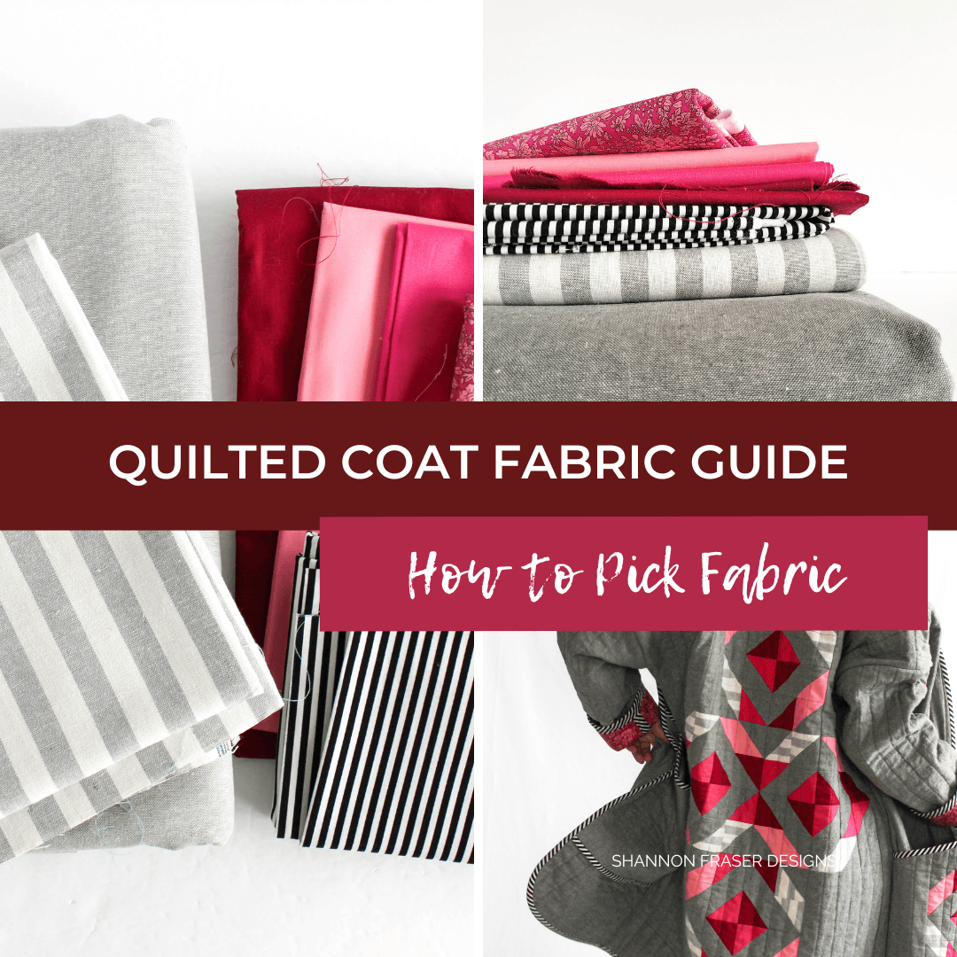 Not sure how to choose the right fabric for your quilted coat? This beginner-friendly guide walks you through fabric types, weight, drape, and colour choices so your coat looks polished and wearable. Perfect for quilters transitioning into garment sewing. #quiltedcoat #sewingtips #quiltingforbeginners #fabricselection #modernquilting #garmentsewing #diyfashion #sewinginspiration