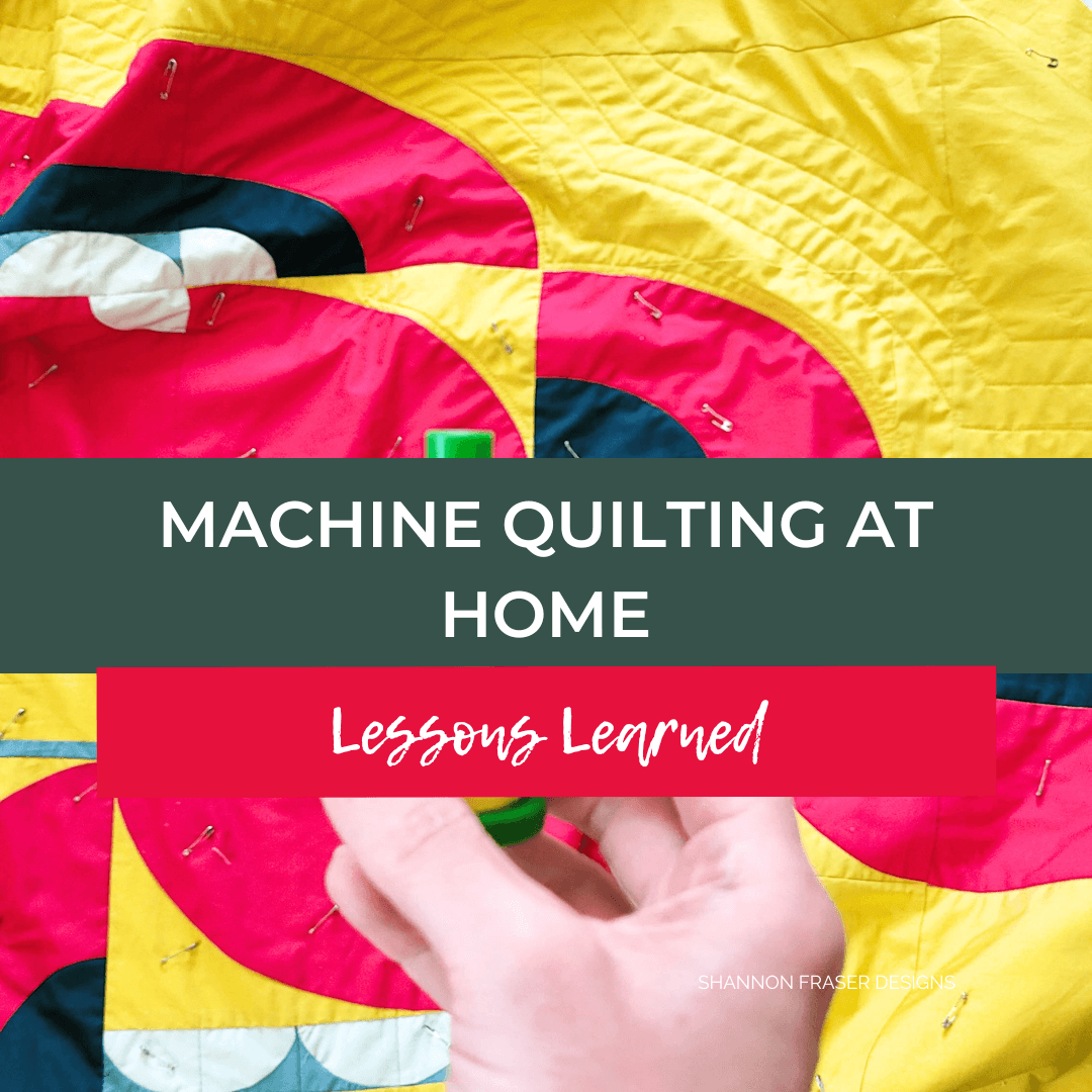 Machine quilting at home is a skill that grows with every quilt you make. I’m sharing the lessons I learned while quilting my Cloud Surfing quilt on a domestic sewing machine, including planning quilting lines, working with a guide bar, basting, lighting and learning to embrace the imperfect parts along the way. #MachineQuilting #DomesticMachineQuilting #QuiltingTips #ModernQuilting #QuiltingAtHome